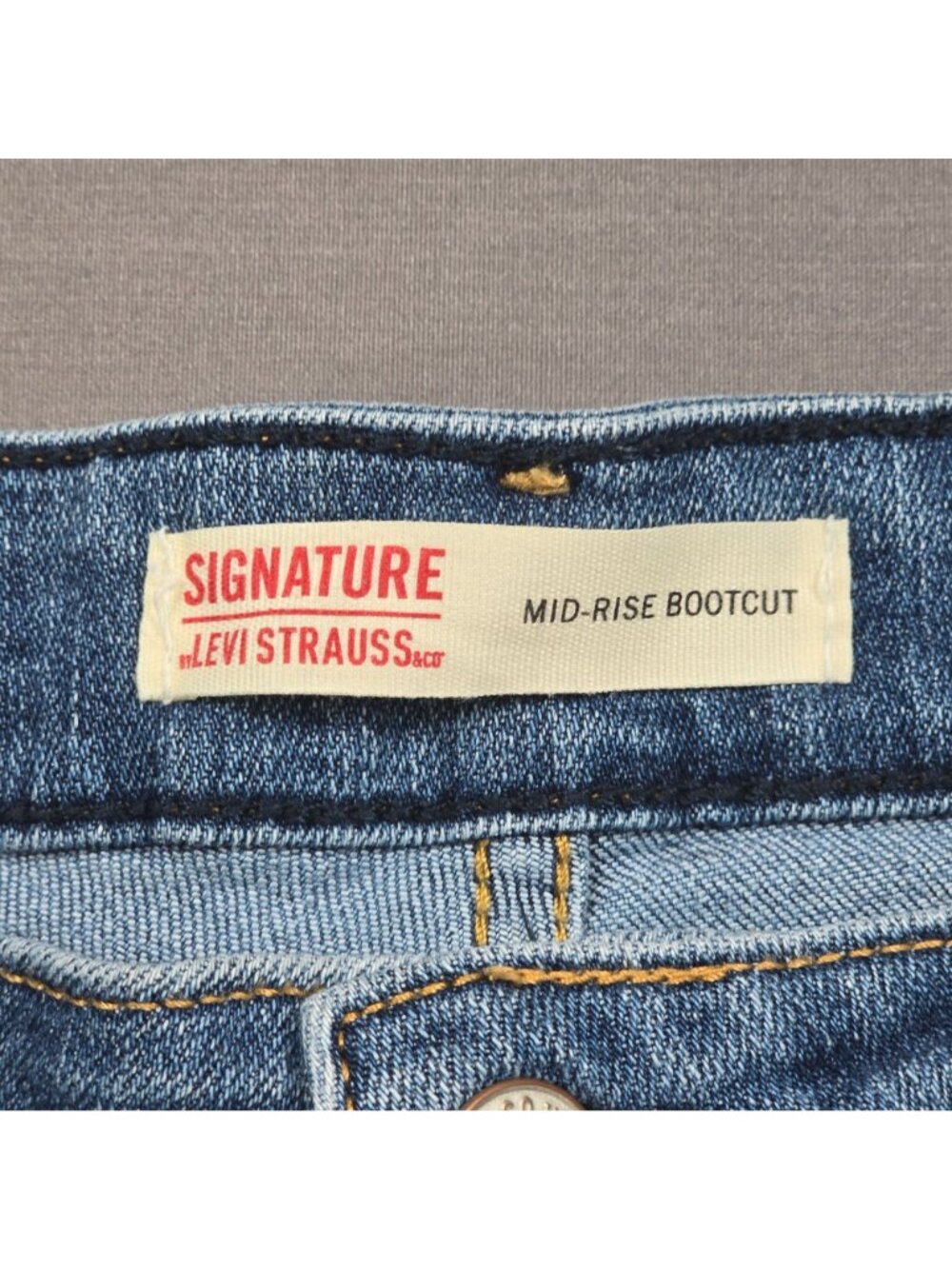 Signature Levi Strauss Womens 14S Mid-Rise Bootcut Jeans W32 L30 Stretch Denim - Picture 2 of 7